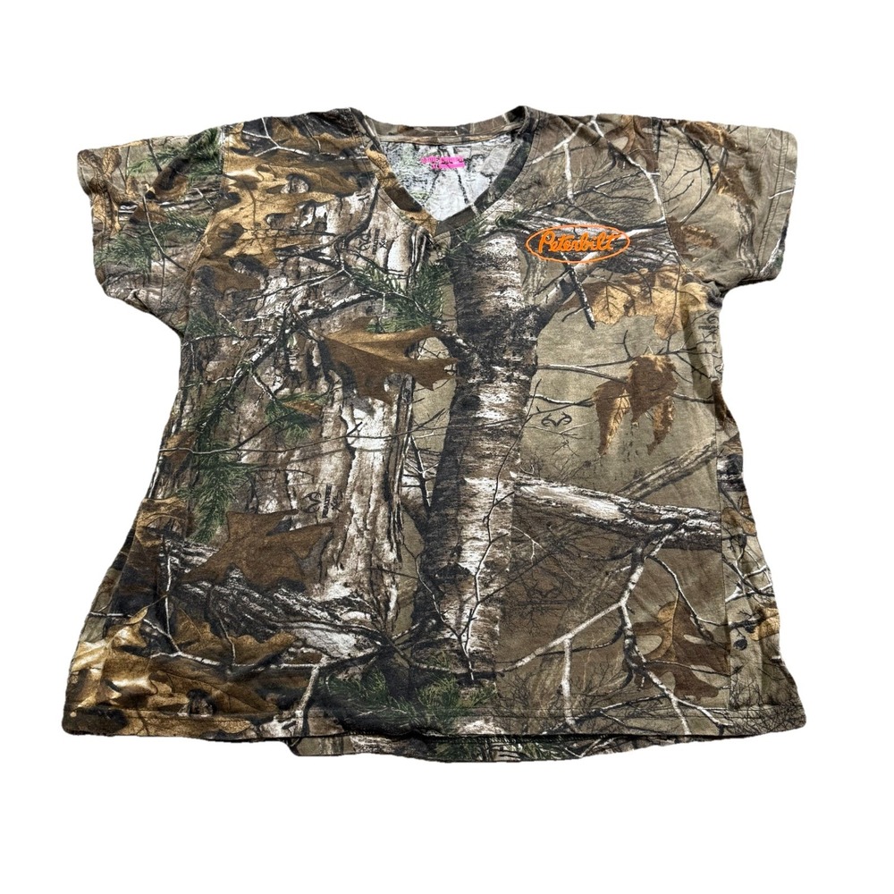 Women's‎ Game Winner V Neck Camo Top Realtree Hunting Trail Outdoors Gorpcore XL